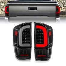 Load image into Gallery viewer, ANZO 16-21 Toyota Tacoma LED Tail Lights with Light Bar - Sequential Black Housing &amp; Clear Lens