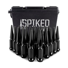 Load image into Gallery viewer, Mishimoto Steel Spiked Lug Nuts M14 x 1.5, 24-Piece Set in Black