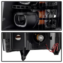 Load image into Gallery viewer, SPYDER xTune Chevy Silverado LED Halo Projector Headlights Black * Part No. SPY9032189