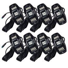 Load image into Gallery viewer, ORACLE Lighting RGB+W Underbody Wheel Well Rock Light Kit - 8 PCS with Bluetooth &amp; Wireless Remote