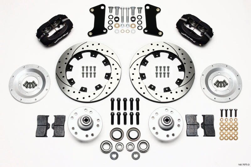 Wilwood Forged Dynalite Front Brake Hub Kit for 1964-1974 Chevy & Buick Models - 12.19-inch Rotors