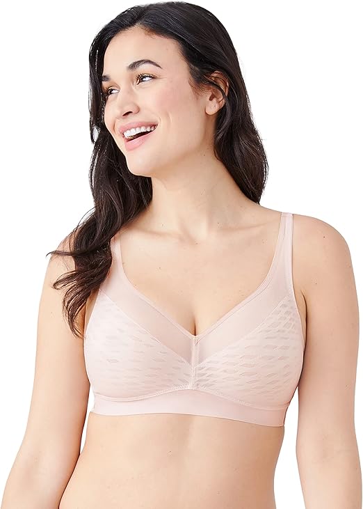 Wacoal Women's Elevated Allure Unlined Wirefree Bra, Rosedust, 38DDD