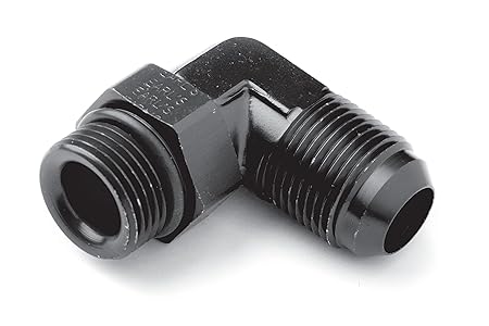 Earl's 90 Degree -8 AN Male to 9/16"-18 Swivel Adapter Aluminum Coupling