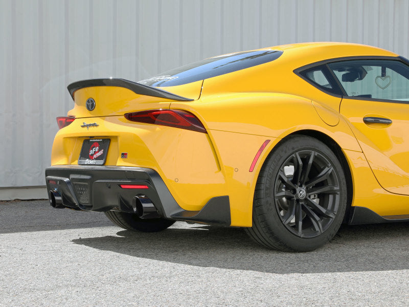 aFe Power Takeda 2021-2024 Toyota Supra 2.0L Cat-Back Exhaust System with Black Tips - 2.5 to 3 Inch Mandrel-Bent Stainless Steel