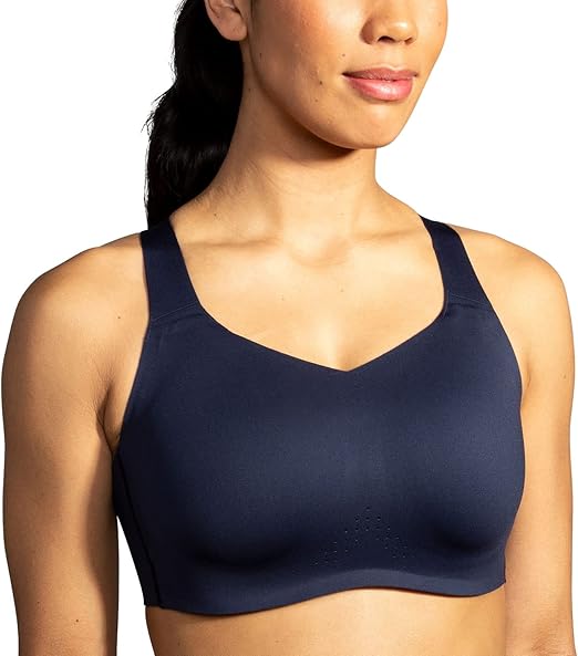 Brooks Women's Underwire Sports Bra for High Impact Running, Workouts & Sports with Maximum Support - Navy - 34 D