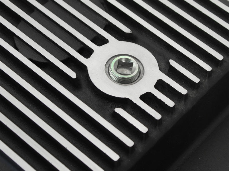 aFe Power Pro Series Transmission Pan for Ford Super Duty Trucks 11-21 * Black with Machined Fins, Part #afe46-70182