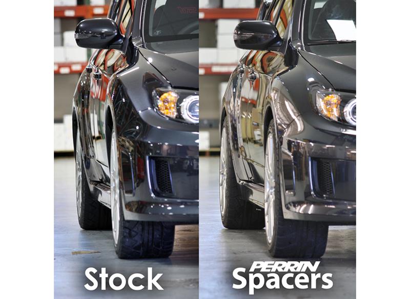 Perrin Performance 15mm Wheel Spacers for Subaru, Toyota, and Scion - Slip-On Style with Studs (Part #PSP-WHL-115BK)