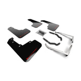 Rally Armor 18-23 Subaru Crosstrek Black UR Mud Flap with Red Logo - Premium Polyurethane Protection