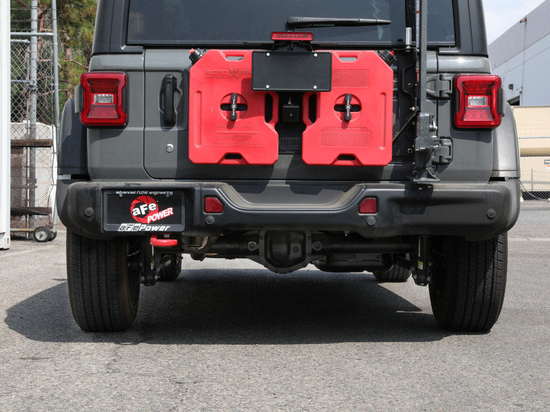aFe MACH Force-Xp Axle-Back Exhaust System with No Tip for Jeep Wrangler JL 2018-2020 * Improved Performance & Ground Clearance