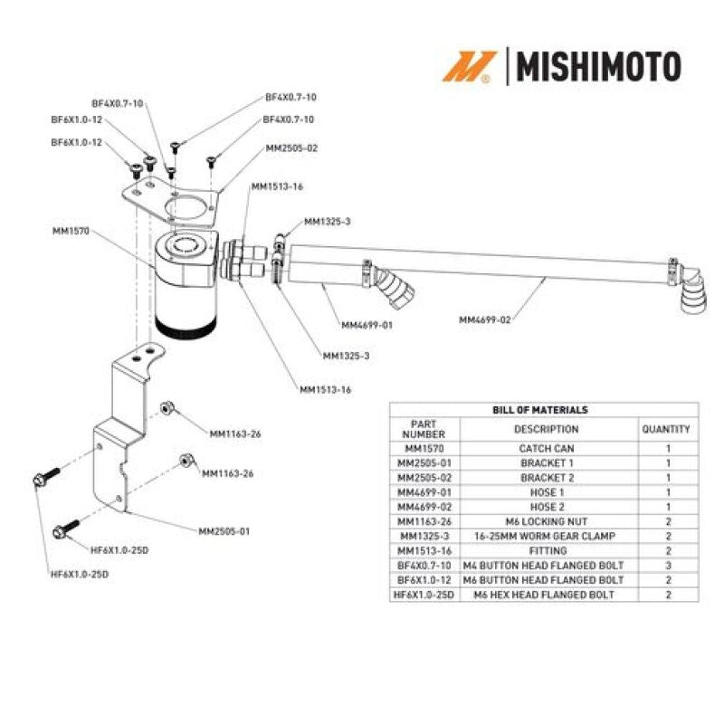 Mishimoto 2024+ Ford Mustang V8 Oil Catch Can – PCV Side for 2024 Mustang GT 5.0L V8