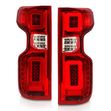 Load image into Gallery viewer, ANZO 19-21 Chevy Silverado Full LED Taillights with Light Bar - Chrome Housing, Red/Clear Lens, G2 Series