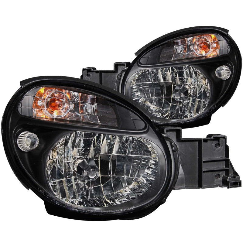 ANZO 2002-2003 Subaru Impreza Crystal Headlights with Black Housing and Clear Lens