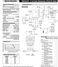 Load image into Gallery viewer, Bourns - 500K Split Shaft Push-Pull Potentiometer (Pack of 2)
