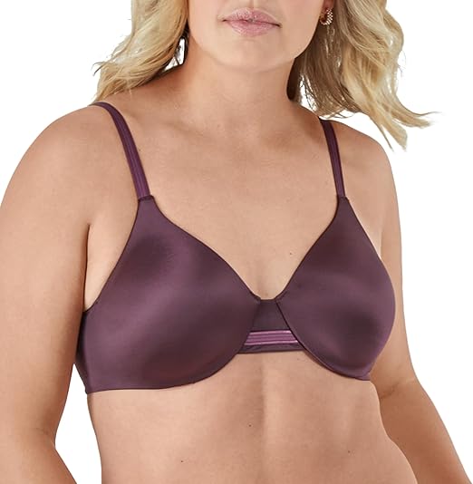 Bali Women's One U Underwire, Smoothing & Concealing Full-Coverage Bra, DF3W11, Quartz Purple