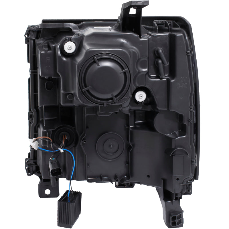 ANZO 16-17 Chevy Silverado 1500 Projector Headlights with Plank Style Design, Chrome Housing, Clear Lens, Pair