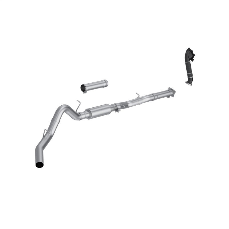 MBRP Armor Lite Series 01-04 Chevy Silverado / GMC Sierra 2500/3500HD 4-inch Single Side Exit CatBack Exhaust System with Downpipe - Part Number MBRPS6001P