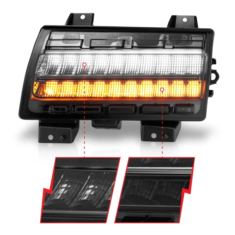 ANZO Wrangler 18-21 / Gladiator 20+ LED Side Marker Lights with Smoke Lens and Sequential Signal