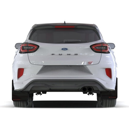 Rally Armor 20-25 Ford Puma ST Black Urethane Mud Flaps with Grey Logo
