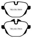 EBC Yellowstuff Rear Brake Pads for BMW 2010-2013 Models * High-Performance Street and Track Use