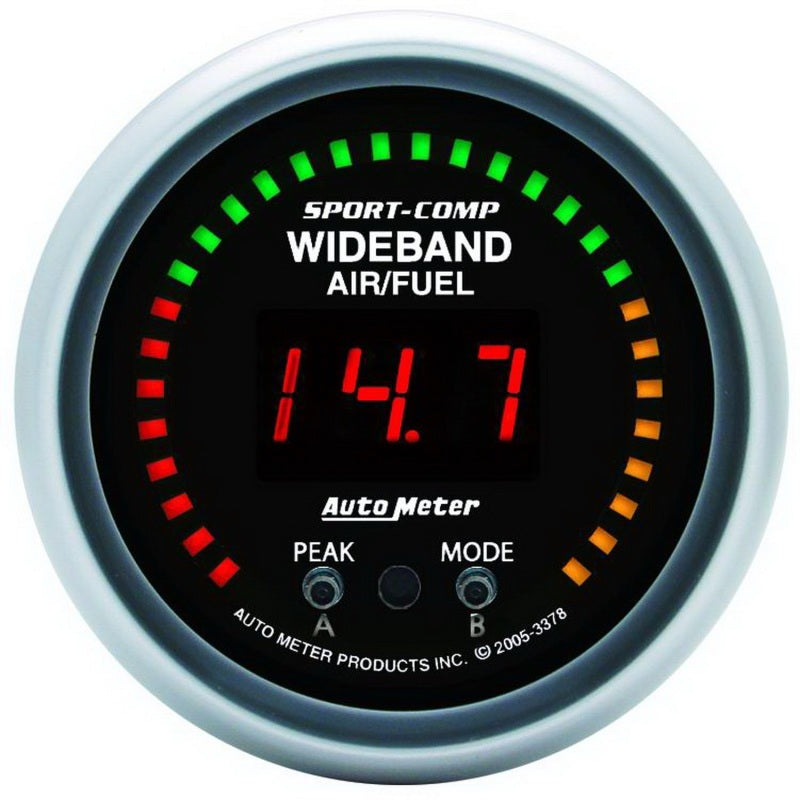 AutoMeter Sport-Comp 52mm Wideband Air/Fuel Gauge with Bosch LSU4.2 Sensor and Data Logging