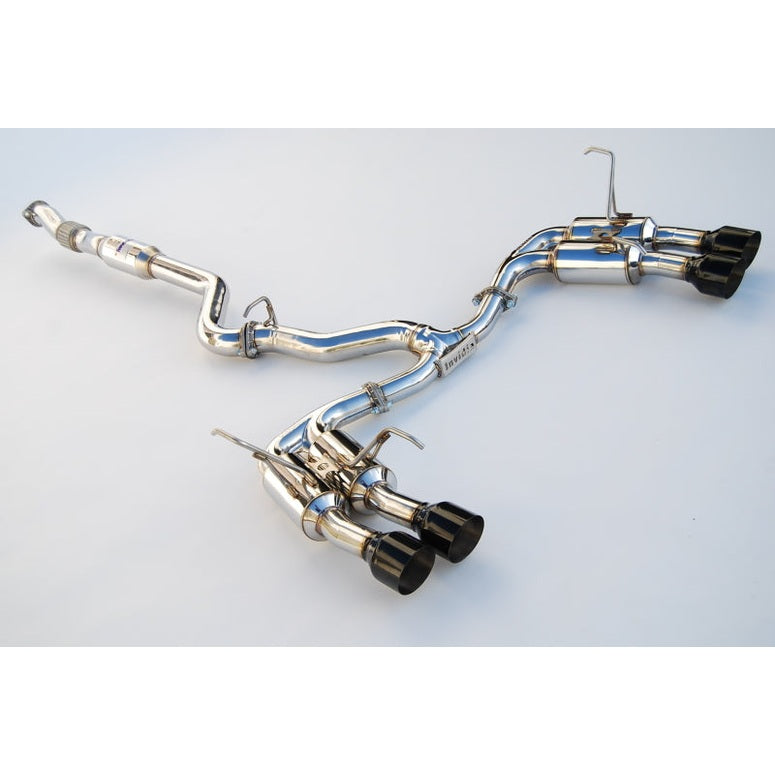 Invidia Gemini/R400 Single Layer Quad Black Tip Cat-Back Exhaust for 2015+ Subaru WRX / STI