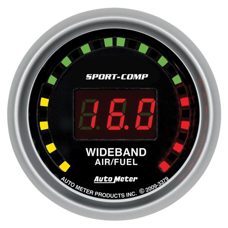 AutoMeter Sport-Comp 52mm Digital Wideband Air/Fuel Ratio Street Gauge - Part #atm3379