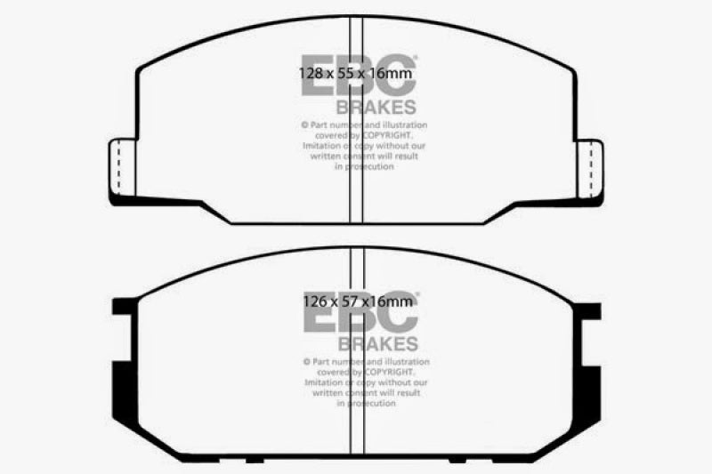 EBC Yellowstuff Front Brake Pads for Lotus Esprit and Toyota Celica * Part Number EBC DP4456R