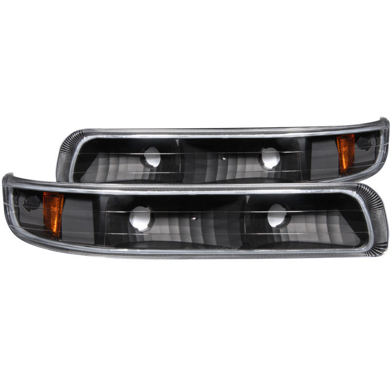 ANZO Euro Parking Light Assembly for Chevrolet Silverado 1500 and Tahoe – Clear Lens with Black Housing and Amber Reflector