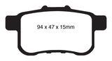 EBC Greenstuff 2000 Series Rear Brake Pads for Honda Accord and Acura TSX * Part Number EBCDP21987