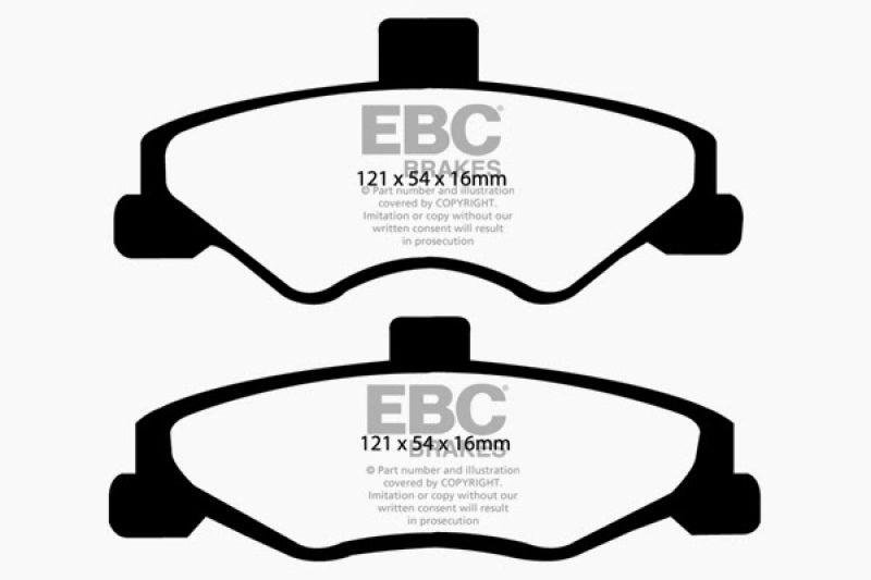 EBC Yellowstuff Rear Brake Pads for 1998-2002 Chevrolet Camaro * High-Performance Street and Track Use