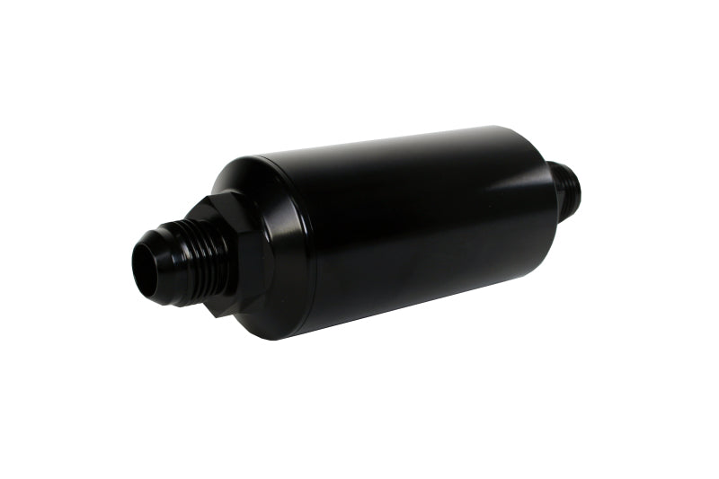 Aeromotive In-Line Filter AN-10 Male with 10-Micron Microglass Element - Bright-Dip Black Finish