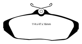 EBC Redstuff Ceramic Low Dust Rear Brake Pads for Mercury Cougar and Ford Thunderbird - Part No. EBCDP31164C