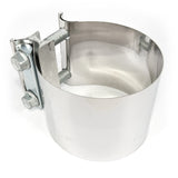 Stainless Works 3-Inch High Torque Wide AccuSeal Clamp with Stainless Steel Strap and Zinc Plated T-Bolts