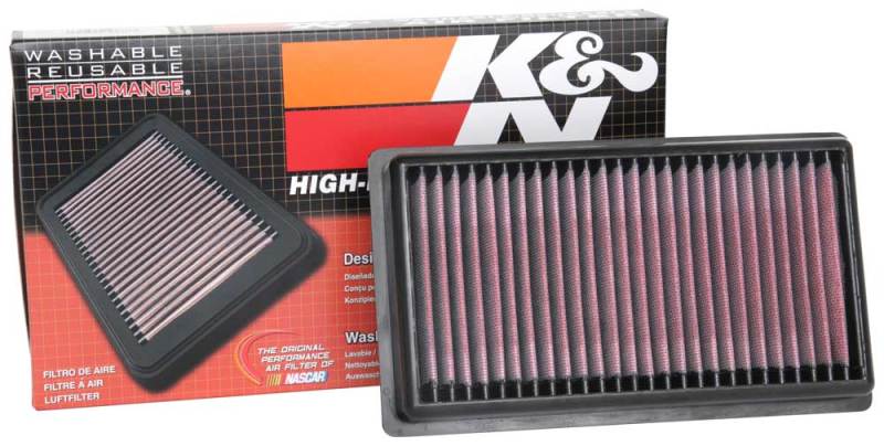 K&N Engineering High-Flow Replacement Air Filter for 2018-2020 Hyundai Accent and 2019 Kia Rio