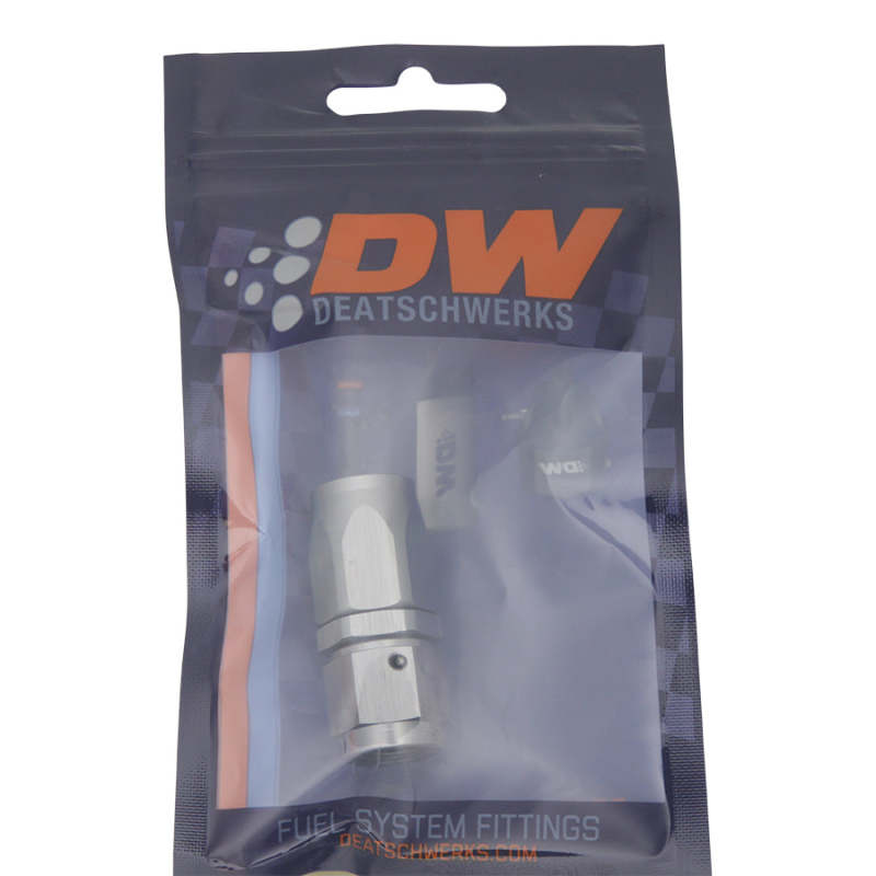 DeatschWerks 6AN Female Swivel Straight Hose End CPE - Anodized DW Titanium