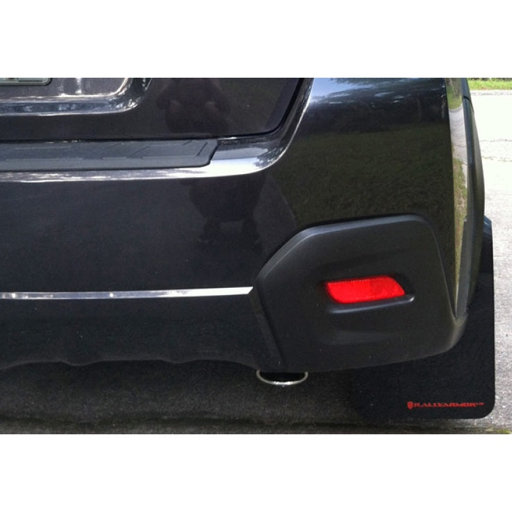 Rally Armor UR Series Mud Flaps for Subaru XV Crosstrek 2013-2015 — Black with Red Logo