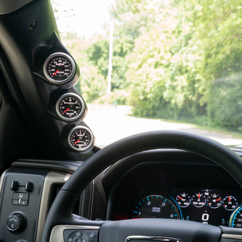 AutoMeter 2-1/16 Inch Triple Pillar Gauge Pod for 2014 Chevy Silverado and GMC Sierra 2500/3500 HD