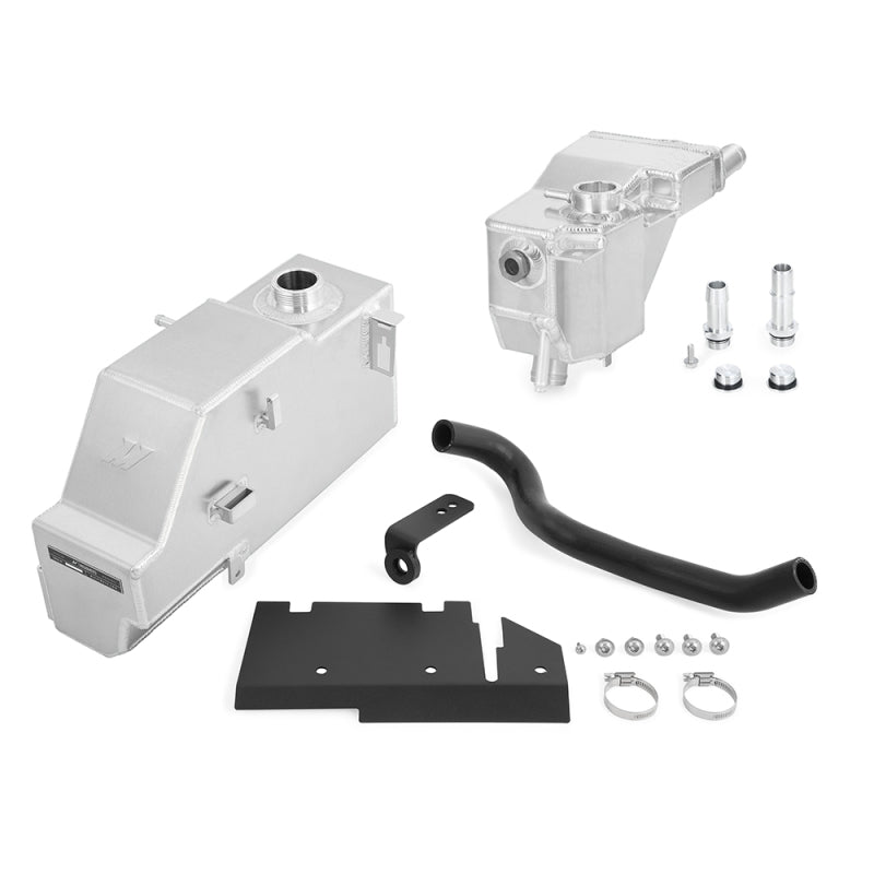 Mishimoto 2011-2019 Ford 6.7L Powerstroke Aluminum Degas Tank Kit - Natural Finish