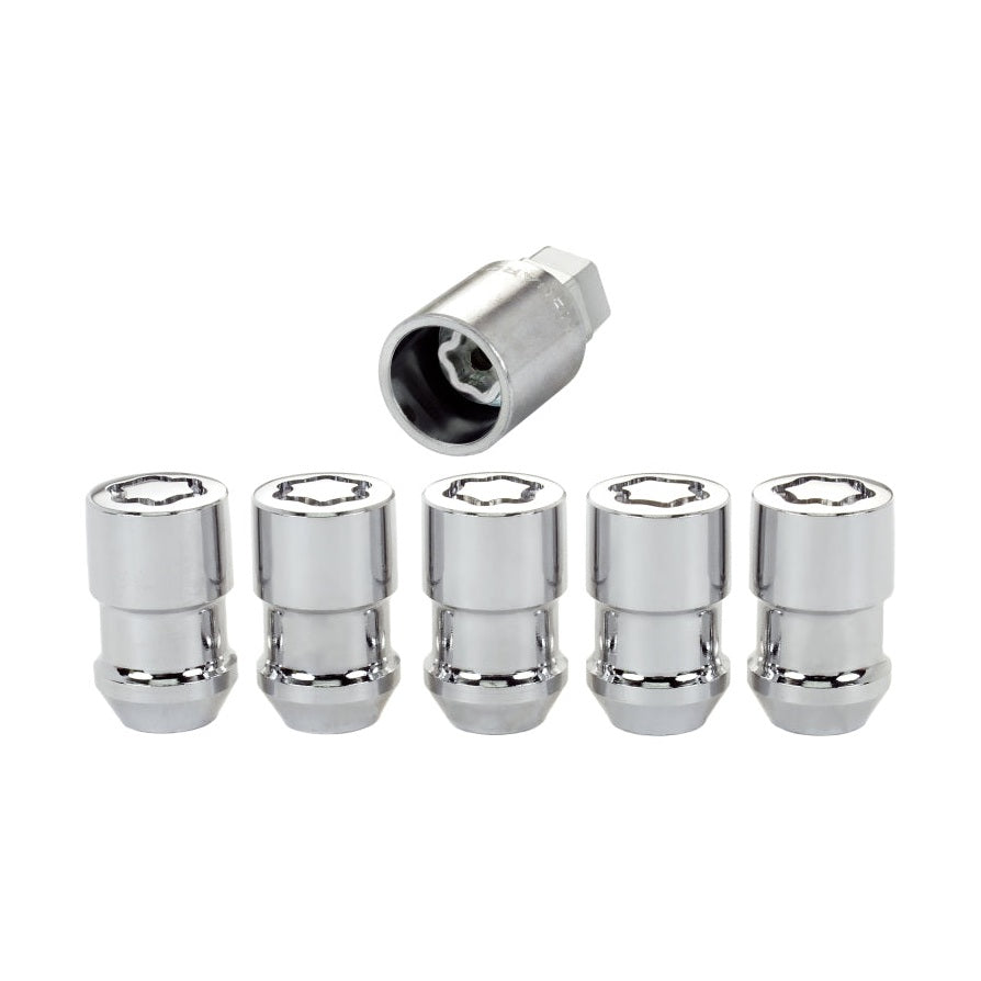 McGard Chrome Cone Seat Wheel Lock Nut Set - 5 Pack for Ford Bronco II with 1/2-20 Thread