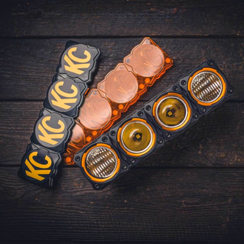 KC HiLiTES FLEX ERA LED Light Bar 10-inch Amber Light Shield (Part Number: KCL5333)