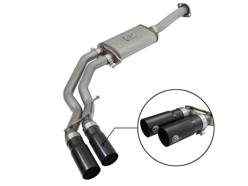aFe Rebel Series Dual Center Exit Cat-Back Exhaust System for Jeep Wrangler JK with V6 3.6L/3.8L Engine