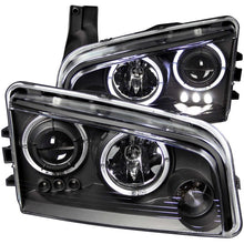 Load image into Gallery viewer, ANZO 2006-2010 Dodge Charger Projector Headlights with Halo, Black Housing, Clear Lens – Pair