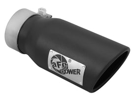 aFe MACH Force XP 3-inch Inlet x 4-inch Outlet Clamp-On Black Exhaust Tip - 9-inch Length