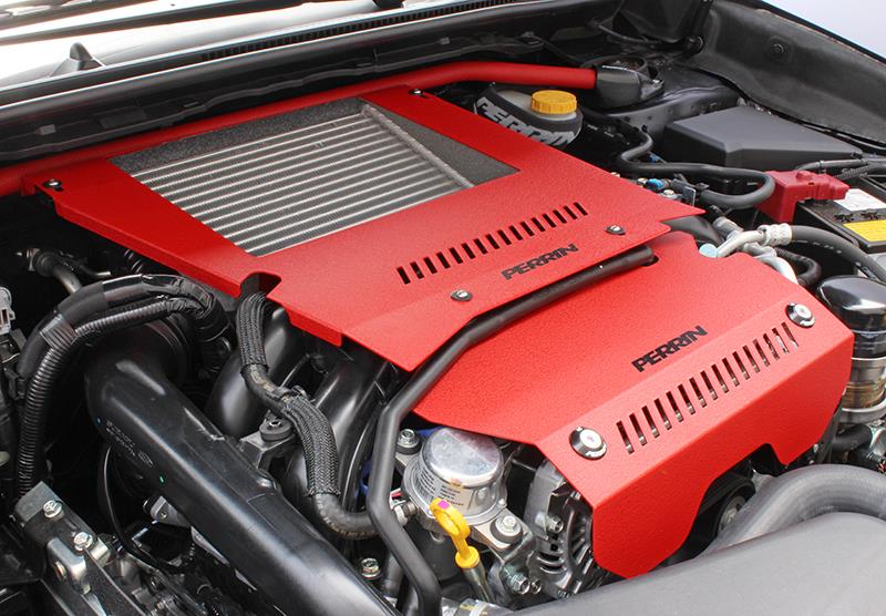 Perrin Performance 15-21 Subaru WRX Engine Cover Kit with Intercooler and Pulley Covers in Red