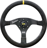 OMP Velocita Superleggero Suede Leather 350mm Diameter Steering Wheel in Black