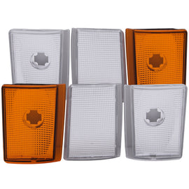 ANZO Euro Corner Light Assembly for Chevrolet Blazer and C3500 1988-1993 – Crystal Chrome and Amber