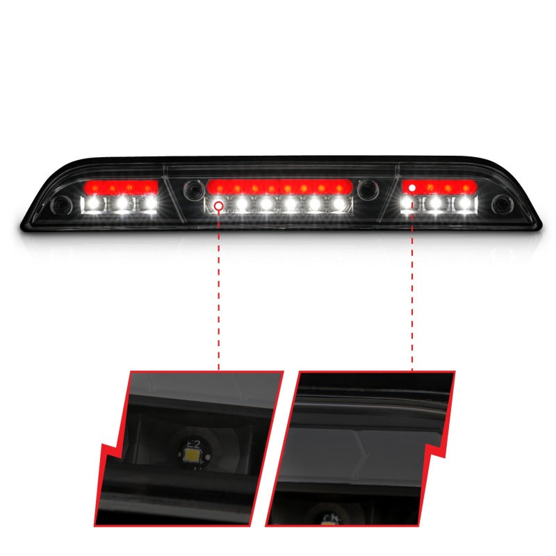 ANZO 15-20 Ford F-150 F-450 LED Third Brake Light Assembly with Smoke Lens and Black Housing