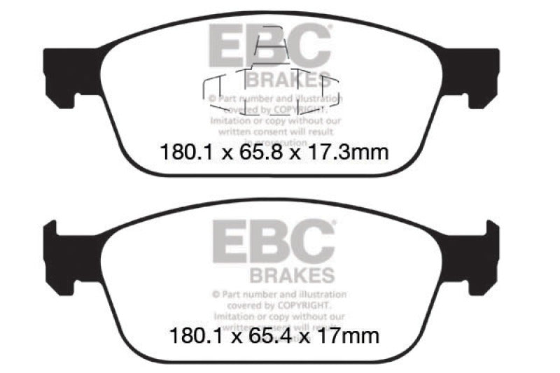 EBC Redstuff Ceramic Low Dust Brake Pads for Ford Focus 2.0 Turbo ST (Part #ebcDP32145C)