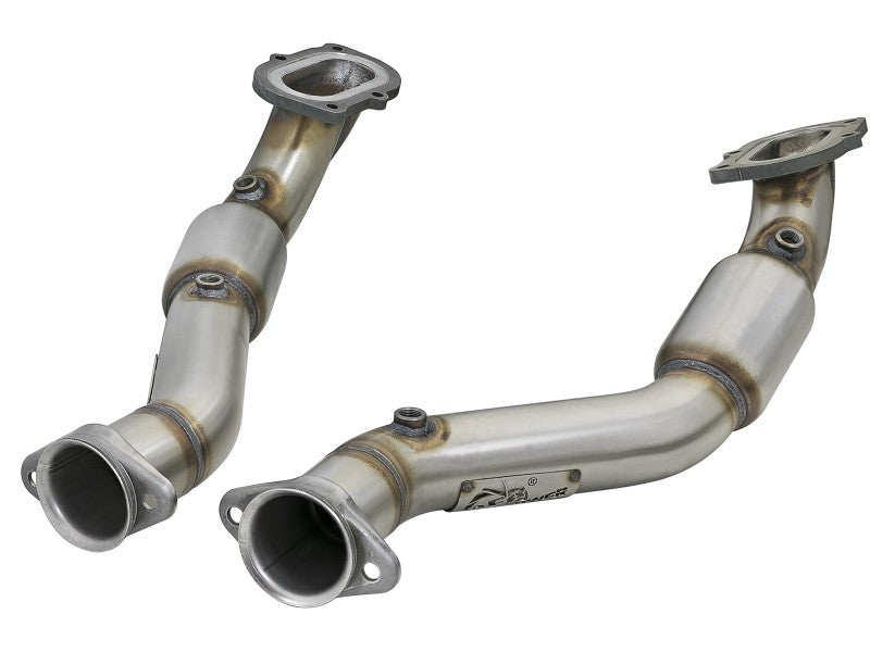 aFe Power 14-18 Chevrolet Corvette C7 & Z06 Twisted Steel 3-inch 304 Stainless Steel Mid Pipe with Catalytic Converters