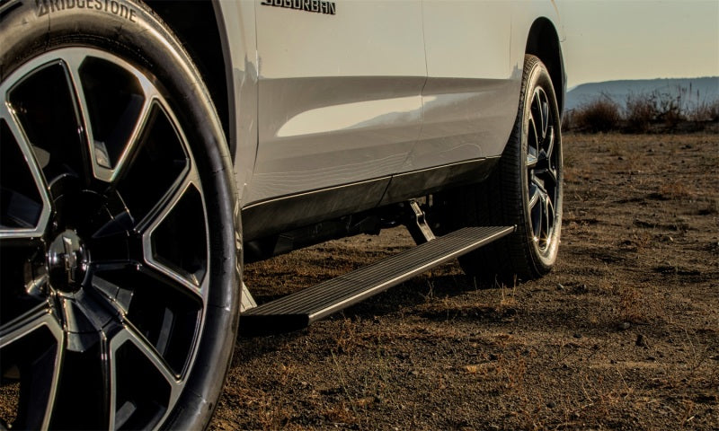AMP Research PowerStep Automatic Running Boards for Chevy Suburban, Tahoe & Cadillac Escalade (Part Number: AMP76327-01A)
